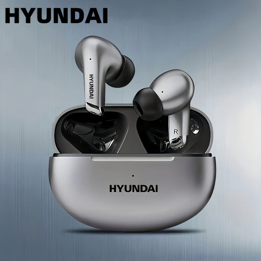 2024 Hyundai Wireless Earbuds with Low Latency, Long Battery Life, Noise Isolation, and Built-in Mic for Gaming, Sports, and Music