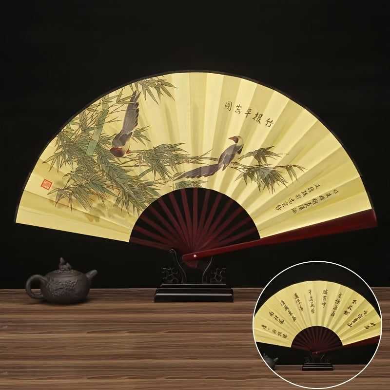 Stylish Chinese Traditional Folding Fan - Made of Bamboo, Ideal for Cooling in Summer & Photography, Perfect Chinese Style Photo Prop