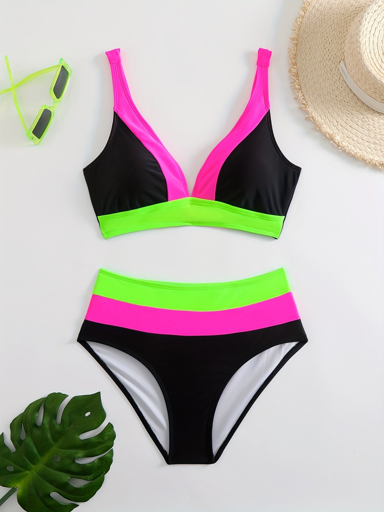 Women's V-Neck Bikini Swimsuit