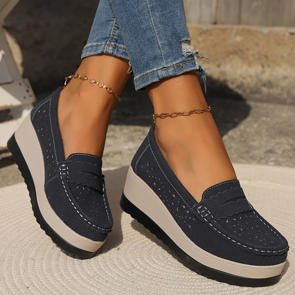 Women's Slip On Platform Daily Shoes