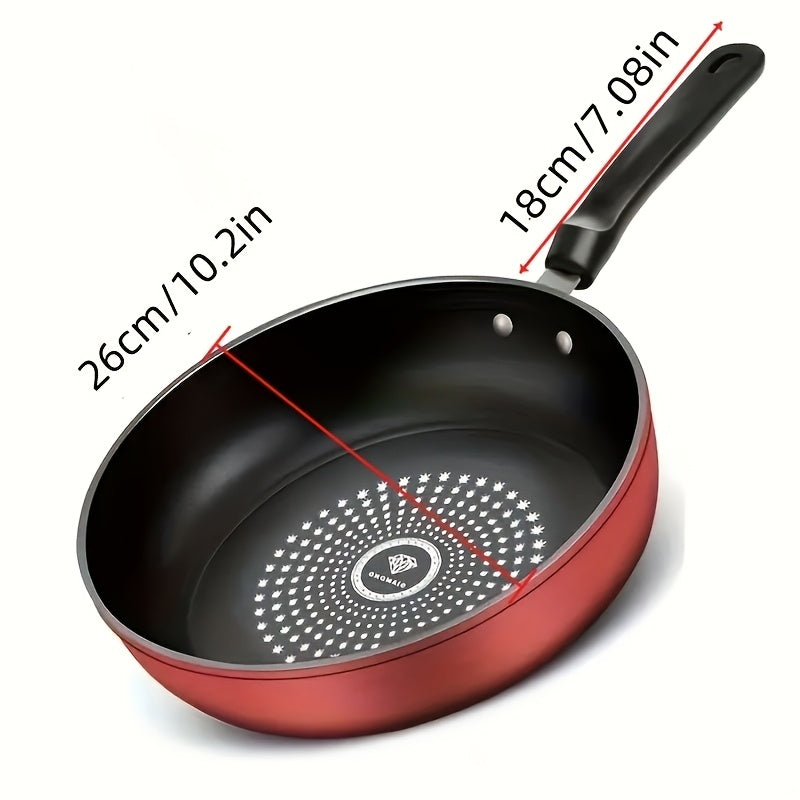 Get the 1-piece EcoPans Cast Iron Skillet for versatile and healthy cooking. This non-stick skillet is induction compatible and safe for both hand wash and gas ranges. Reduce smoke in your kitchen with this multi-functional household cookware, perfect