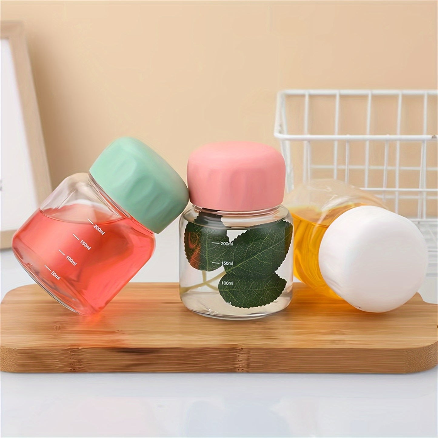 300ml Glass Water Bottle, Leak-Proof and Portable - BPA-Free Mini Cup for Milk & Beverages, Perfect for Kitchen & Dining