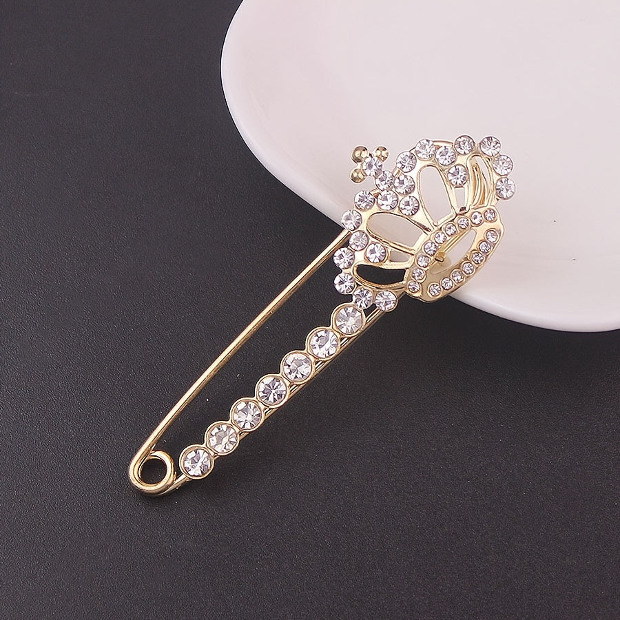 Set of 10 Elegant Brooches Featuring Faux Pearls and Rhinestones - Ideal for Adding a Touch of Elegance to Cardigans, Scarves, and Suits