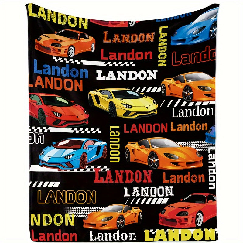 Flaunting a sleek modern sports car design, this customizable flannel fleece blanket is soft, warm, and perfect for all seasons. Made with tear-resistant and hypoallergenic materials, it is ideal for use on your sofa, bed, during travel, camping, in the