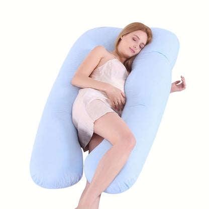 This versatile U-shaped maternity pillow is designed specifically for pregnant women, providing multifunctional waist support and comfortable side sleeping. The detachable cotton cover makes it easy to keep clean. This makes an ideal holiday gift