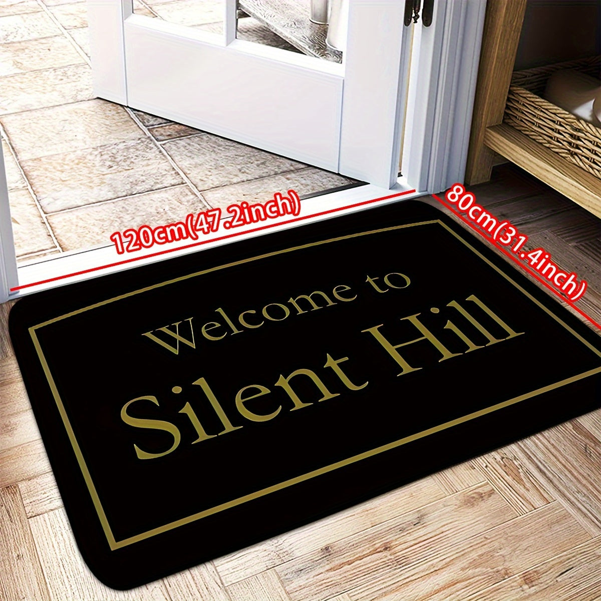 Experience the serenity of Silent Hill with our Soft Fleece Non-Slip Bath Mat - Choose from a variety of sizes