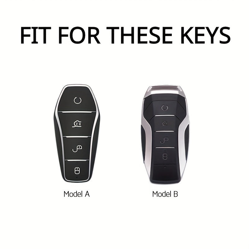 Stylish and durable TPU car key fob cover for BYD models providing protection for various vehicles.