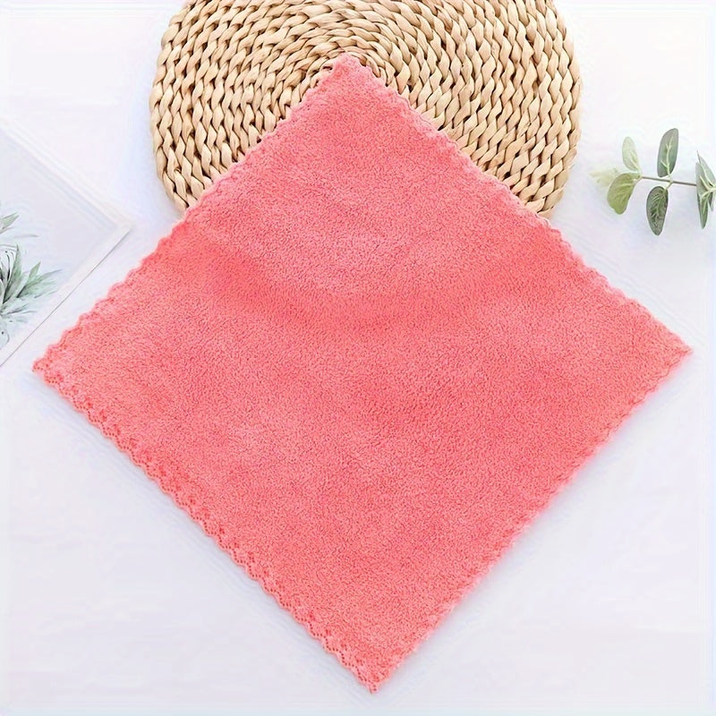 Soft, absorbent face towels in rustic style, perfect for bathroom and kitchen use. Made of durable microfiber fabric, 24.89x24.89 cm in size, 280gsm polyester material.