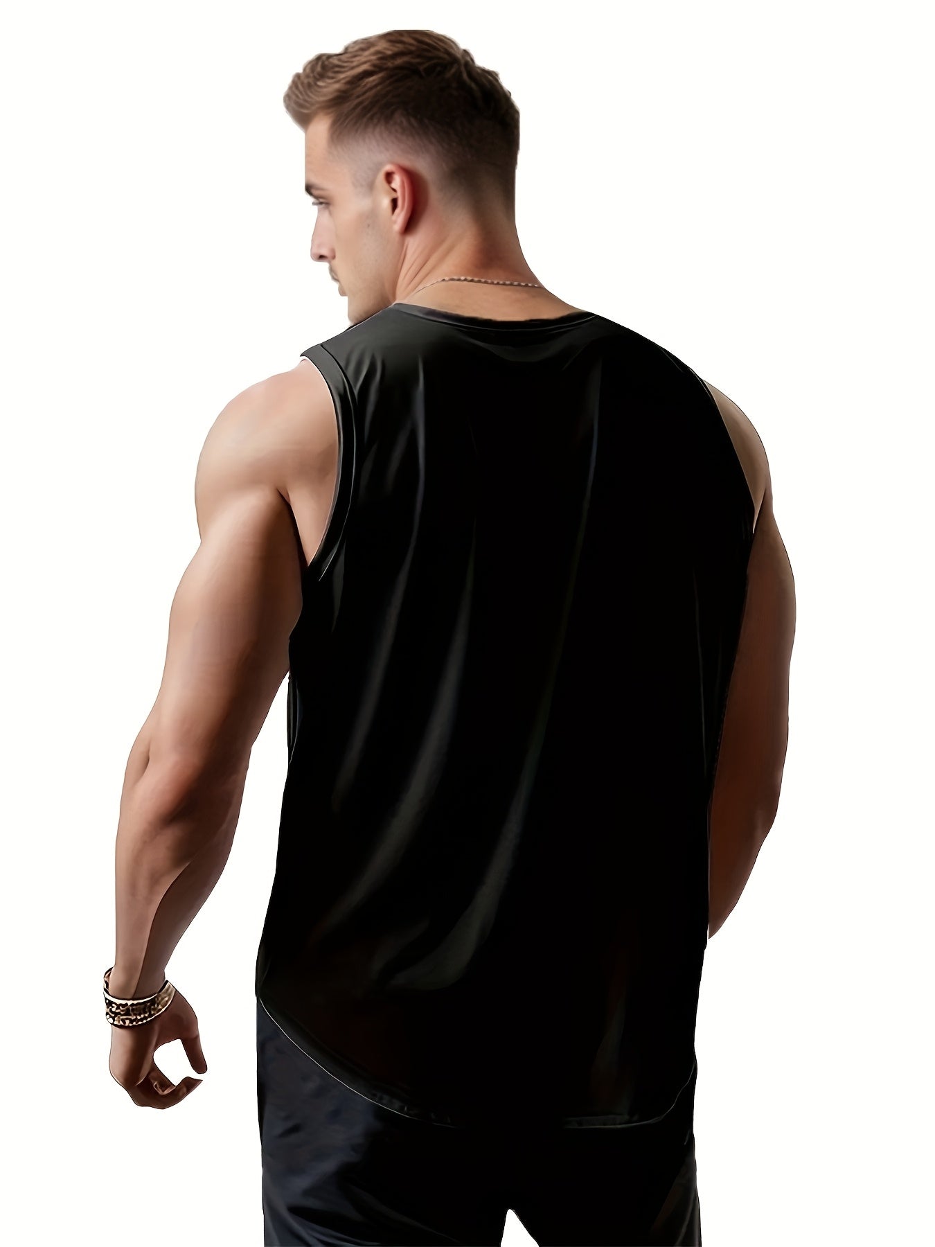 Set of 4 Men's Quick-Dry Athletic Tank Tops - Ideal for Running & Training