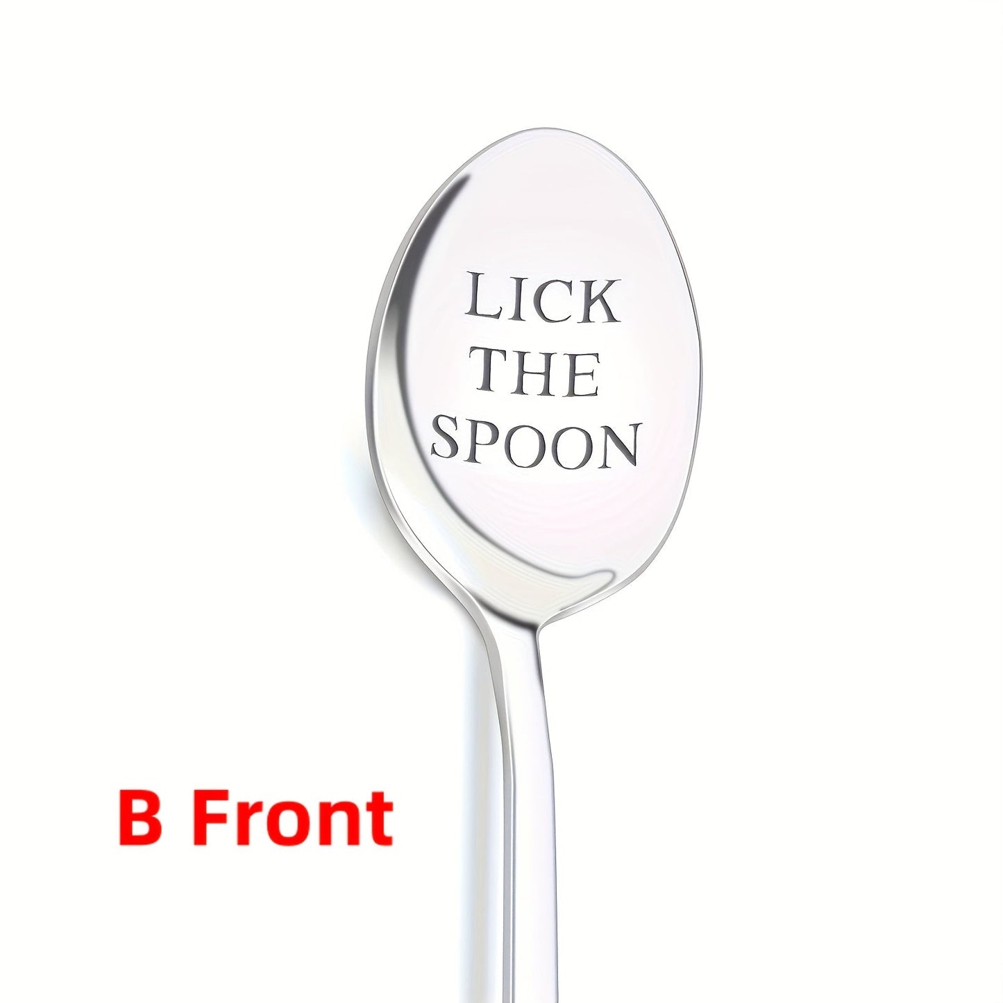 Stainless Steel Spoon with Mirror-Polished Engraving - Perfect for Coffee, Ice Cream, or as a Funny Gift for Birthdays, Weddings, Anniversaries, or Christmas.