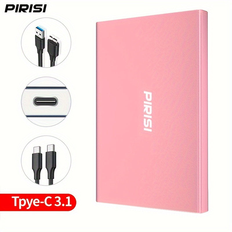 PIRISI High-speed USB3.0 Mobile Hard Drive with 500GB of data capacity, ideal as a gift for friends.