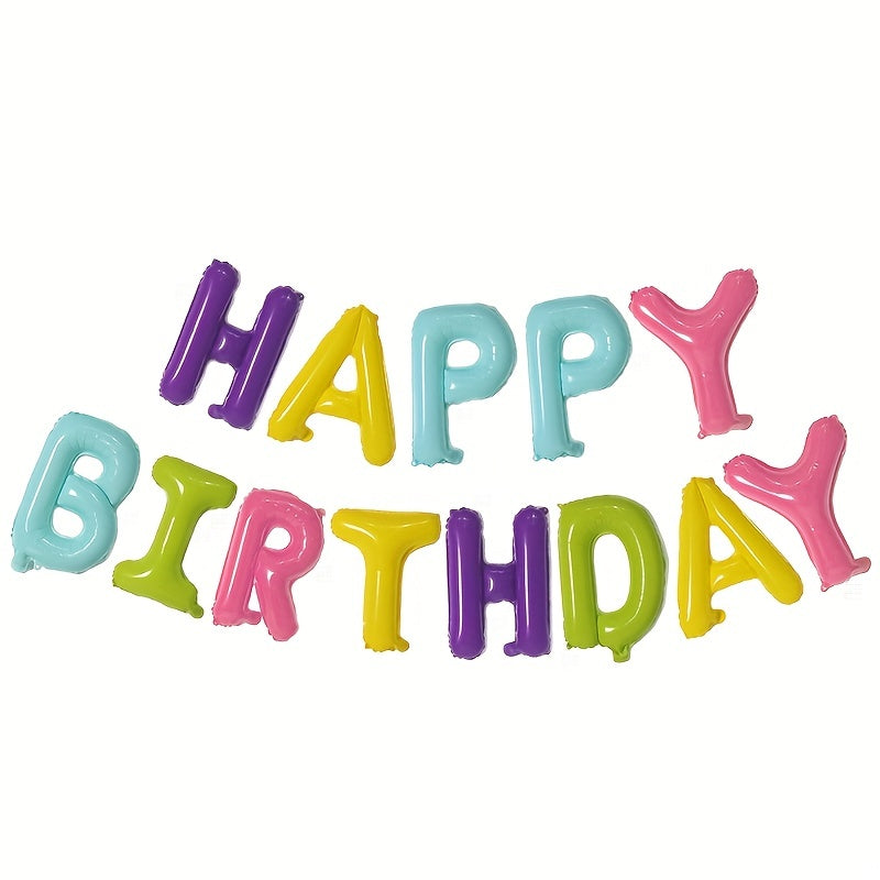 16-inch American Version Happy Birthday Letter Balloon Set, Aluminum Film, Factory Direct Sales