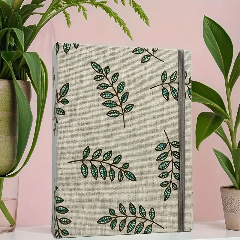 Fabric photo albums with tropical and heart designs, featuring 100 pockets for 6-inch photos. The linen cover and plastic sleeves make it a decorative memory book perfect for pictures, scrapbooking, and home decor.