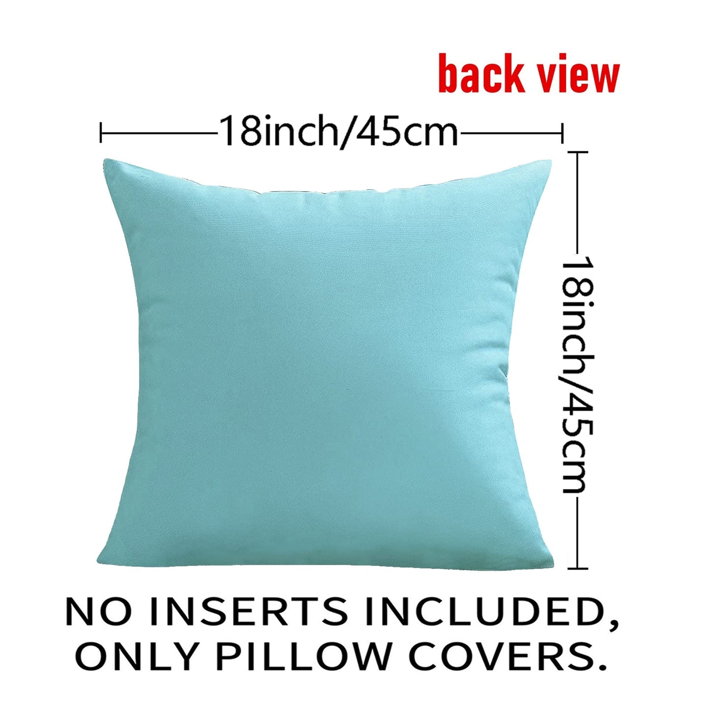 2 Waterproof Outdoor Throw Pillow Covers for patio furniture, garden bench, porch, couch, tent, and home decor. Does not include pillow core.