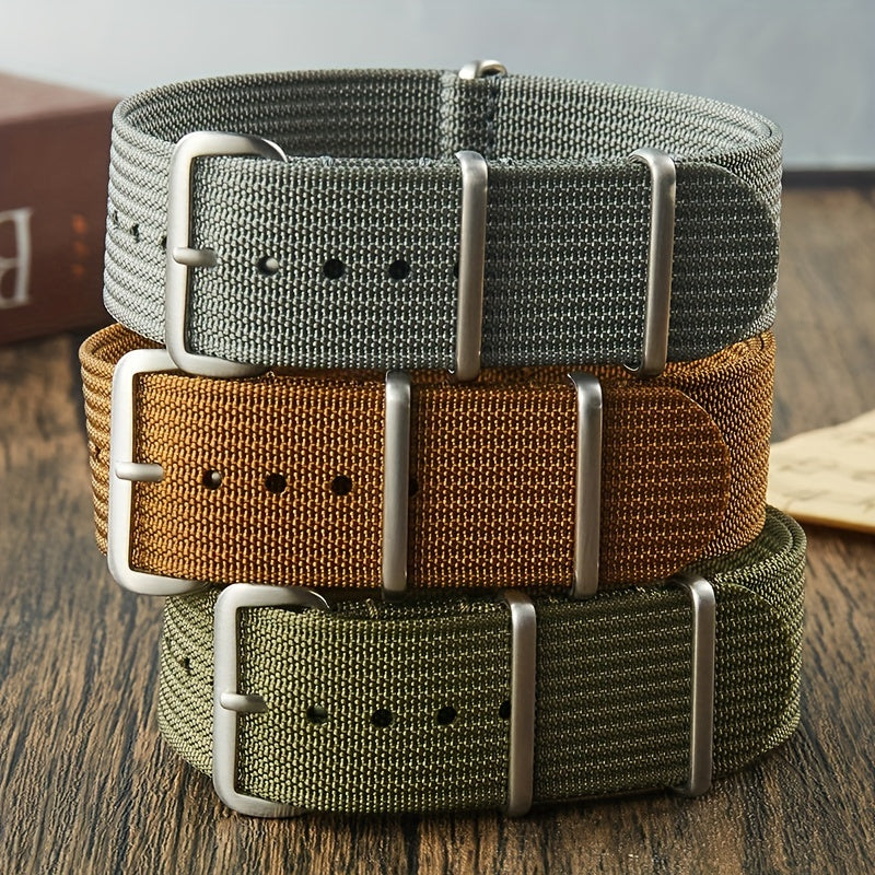 Choose a Nylon Watch Band With a Stainless Steel Buckle in 18mm, 20mm, or 22mm - A Perfect Gift for King's Day