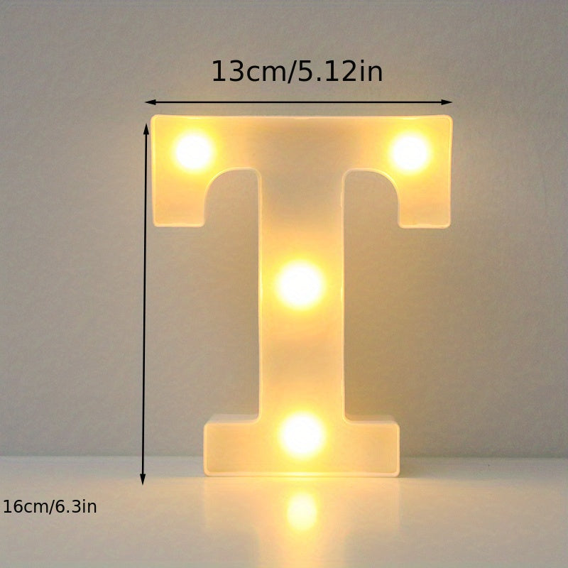 Luxury LED alphabet letter lights for home decoration. Perfect for weddings, birthdays, and Christmas parties.