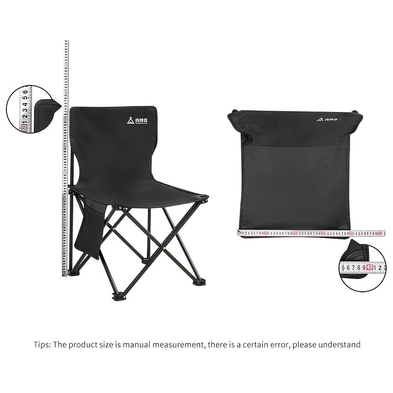 Suncojia Portable Folding Chair with Backrest and Steel Frame for Camping and Fishing.