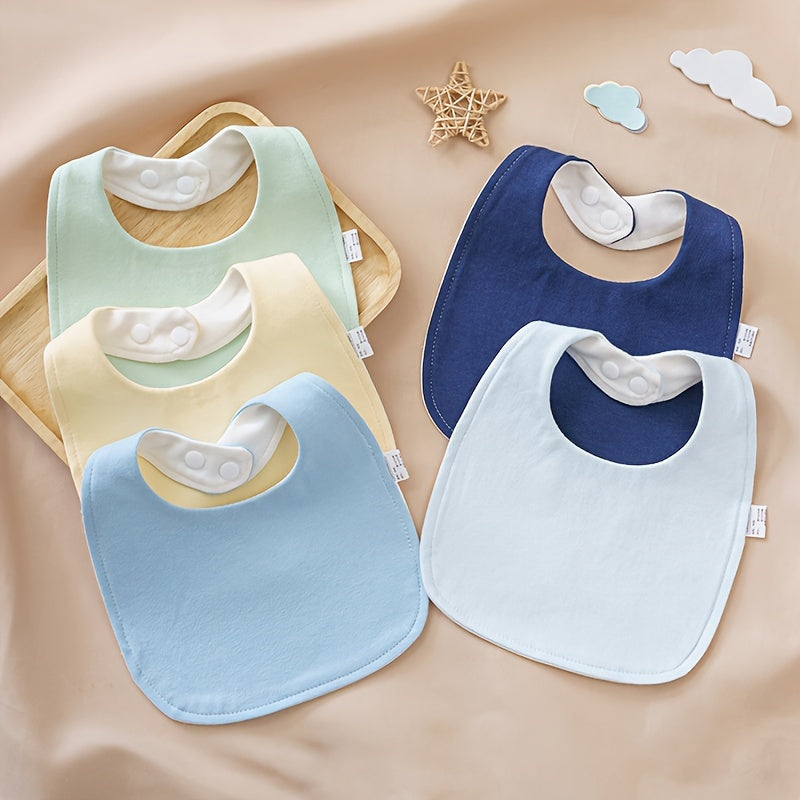 Soft U-shaped adjustable waterproof bibs made of cotton for drooling, ideal for feeding at home and on the go.