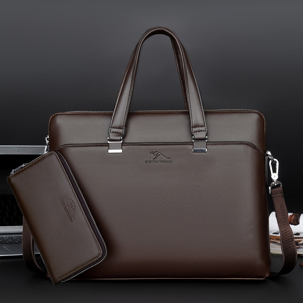 Men's handbag set including computer briefcase.