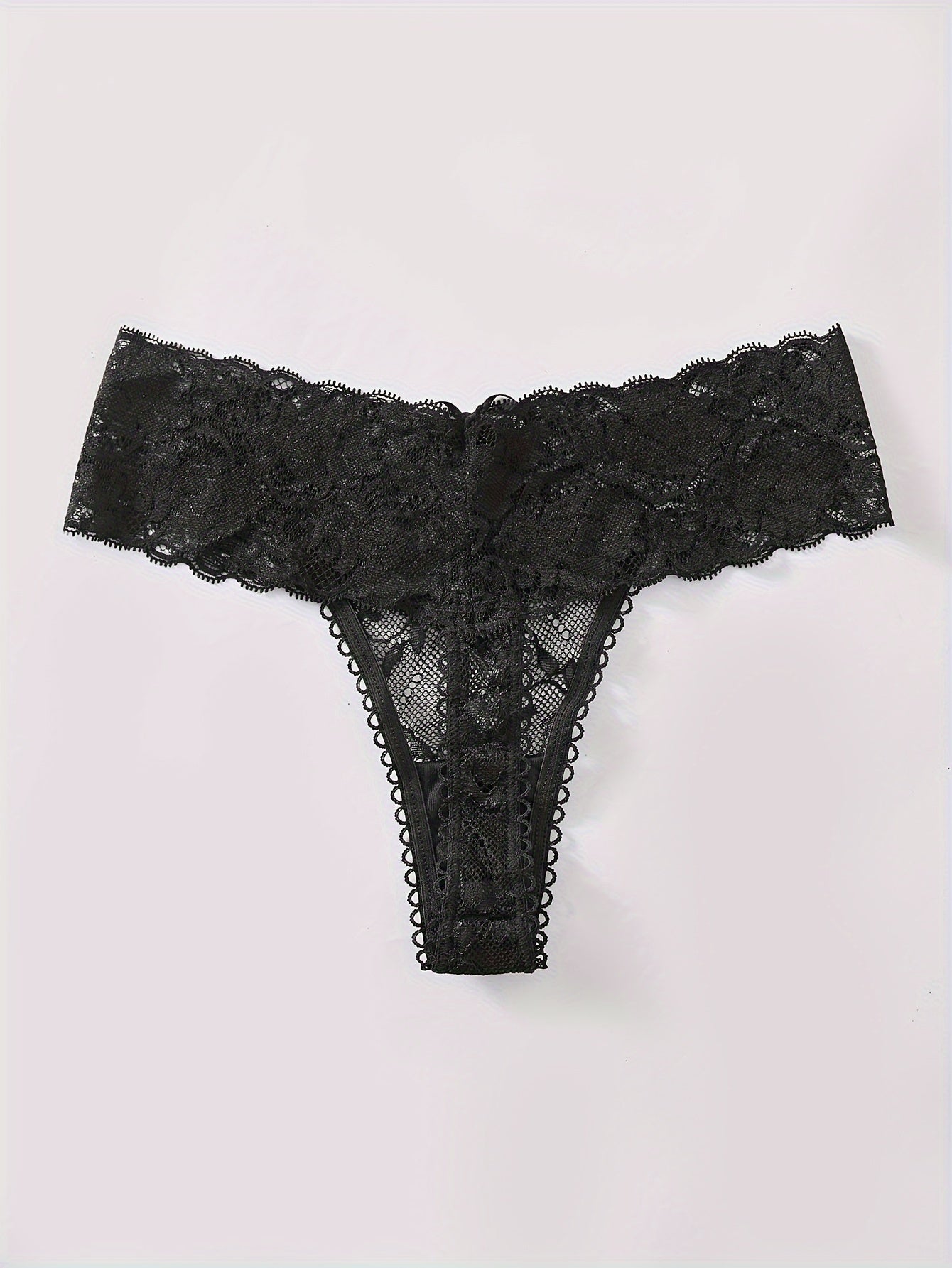 2-piece solid color lace bra and panty set crafted from seamless nylon for a mature style, featuring knit fabric, lace detail, and comfortable no-wire design.