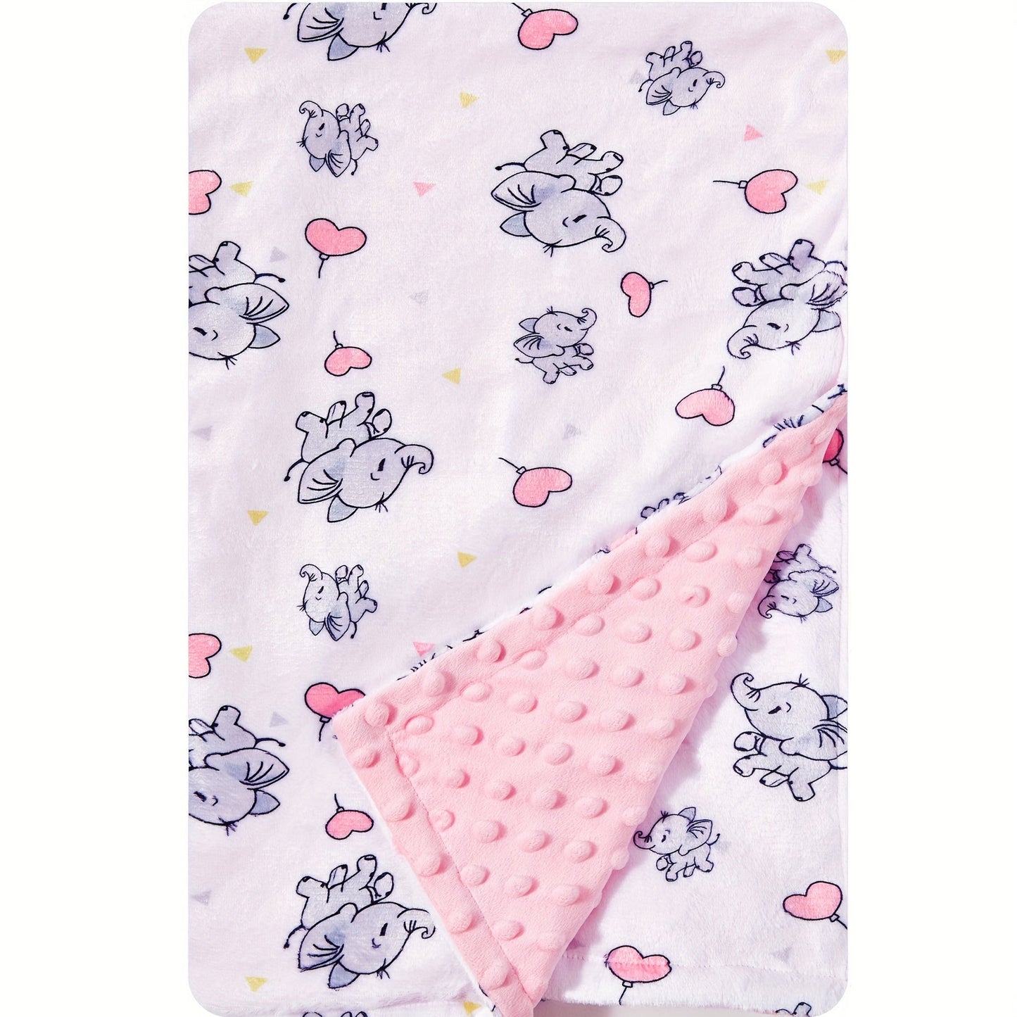 Soft Plush Minky Blanket with Double Layers and Dotted Backing - Perfect Shower Gift Blanket