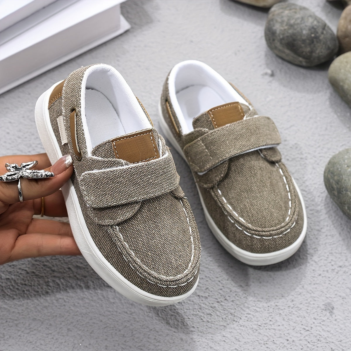 Boys' Slip-Resistant Soft Canvas Sneakers