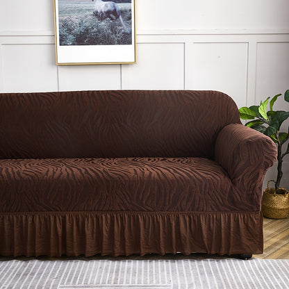 Stretch integrated sofa slipcover for home decor protection.