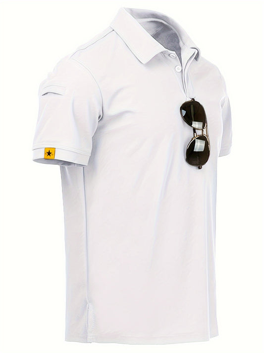 Men's Short Sleeve Golf T-shirt for Business and Outdoor Sports