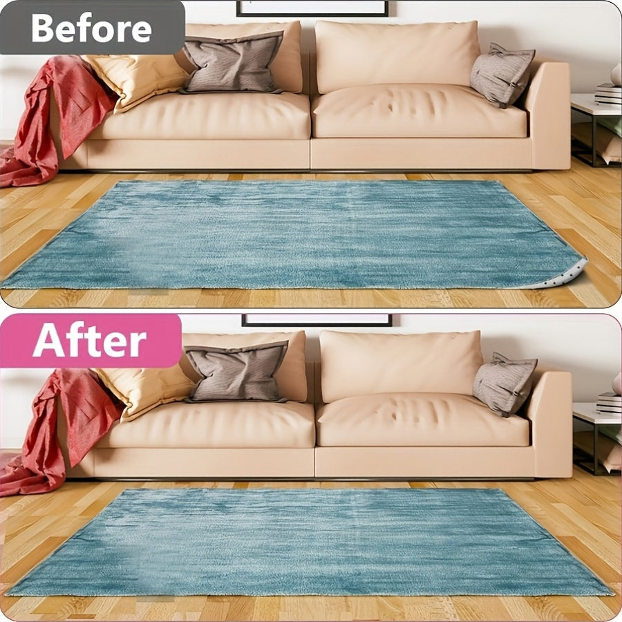 Heart-shaped carpet stickers are now available in packs of 4, 8, 16, or 28 to help prevent rugs from slipping and rolling at the edges. Easily cut to fit any size rug.