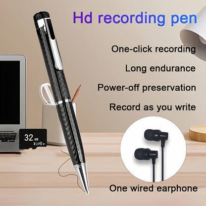 Baideluo portable digital voice recorder with lithium polymer battery, headphone jack, laptop compatibility, noise reduction, long standby, high capacity, and elegant design.