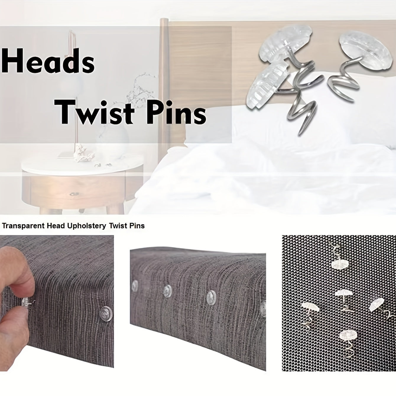 10/20/50 piece sets of bed sheet fixers: Twist Nails