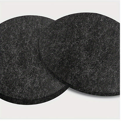 Set of 12 felt coasters with stands.