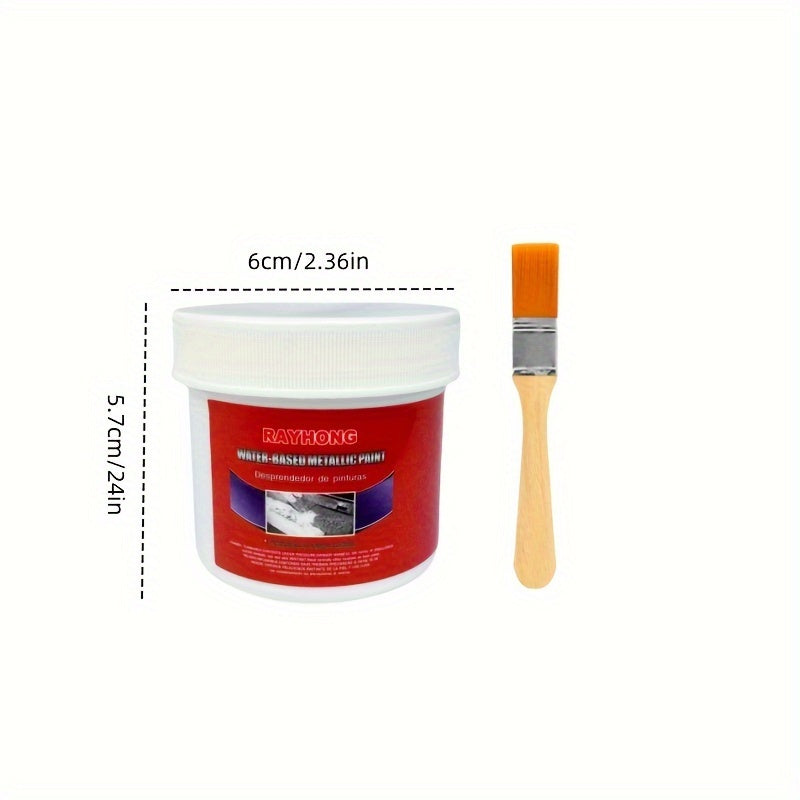 1 piece of water-based metallic paint, designed specifically as a car anti-rust and rust-proof paint. This metal protective maintenance paint also functions as a car iron rust cleaning agent. Included in this set are cleaning supplies, tools, and other