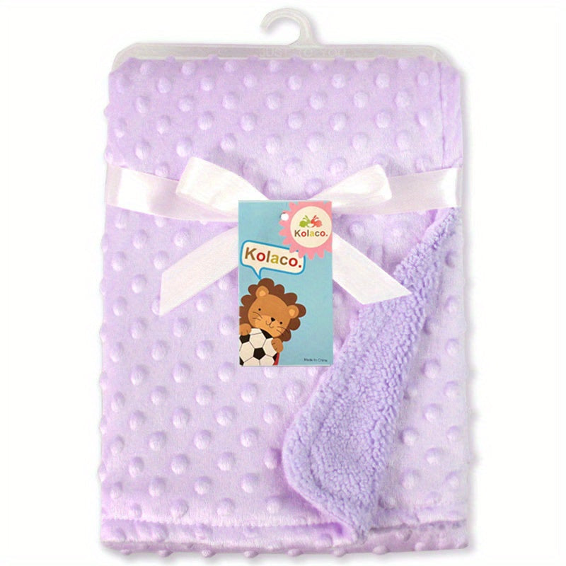 Soft fleece baby blanket for newborns, suitable for baby boys and girls. Perfect for keeping your little one warm and cozy in bed or during massages. Makes a great gift for Christmas, Halloween, or Thanksgiving Day.