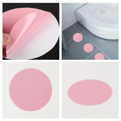 6 or 12 large round non-slip stickers for bathroom safety, suitable for shower, stairs, and floors. Essential for home.