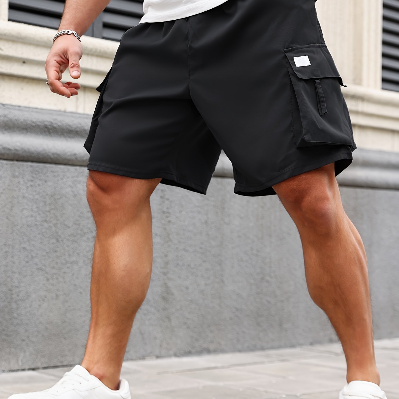 Men's plus size cargo shorts - perfect for summer and outdoor style.