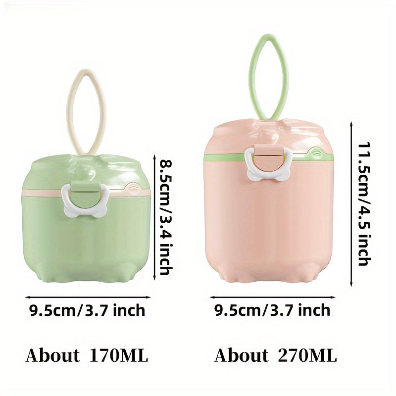 Durable Portable Food Storage Container - Keeps Food Fresh, Made of Reusable PP Material, Perfect for Storing Fruits & Vegetables - Green/Apricot, Resistant to Moisture, Spill-Proof Design