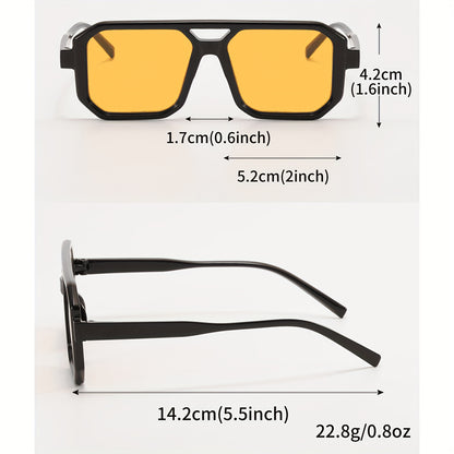 3-piece Men's Retro Casual Dark Series Fashion Glasses for Beach Travel, Driving, and Daily Wear