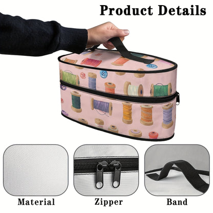 A convenient Portable Ironing Bag with a Stylish Textile Design, complete with a Top Handle and Double Zippers. Perfect for keeping your clothes dust-free during travel or storage.