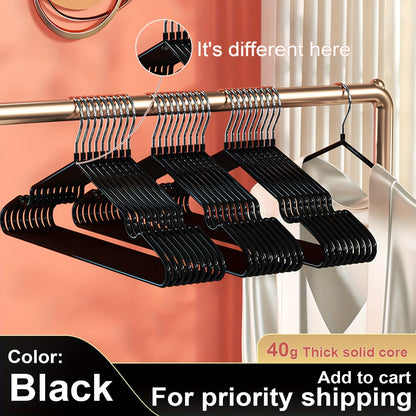 Sturdy Metal Coat Hangers, Set of 30/10, Anti-Slip, Long-Lasting for Bedroom, Closet Organization and Storage