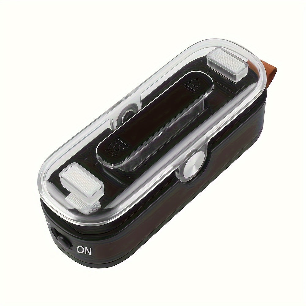 Essential Kitchen Tool: 2-in-1 Mini Portable Vacuum Sealer and Cutter for Food Snack Storage. Features Metal/Plastic Semi-Automatic Heat Sealer, Battery-Operated Bag Sealing Machine with Magnetic Refrigerator Mount. Requires AA Batteries (Not Included)