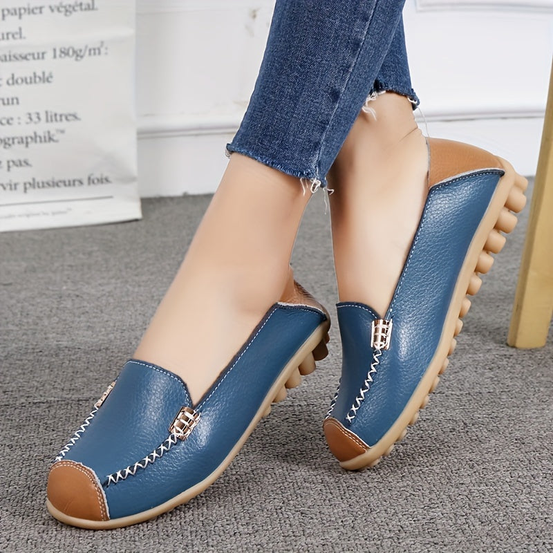 Women's low top colorblock slip-on casual shoes