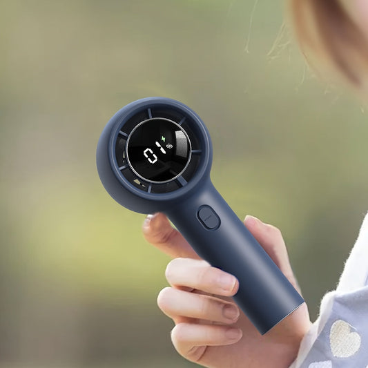 The 2024 Ultra-Portable Handheld Fan: High-Speed Performance with 100 Speed Options, Silent Operation, Extended USB Battery Life, and Travel-Friendly Design for Camping, On-the-Go, and Everyday Use.