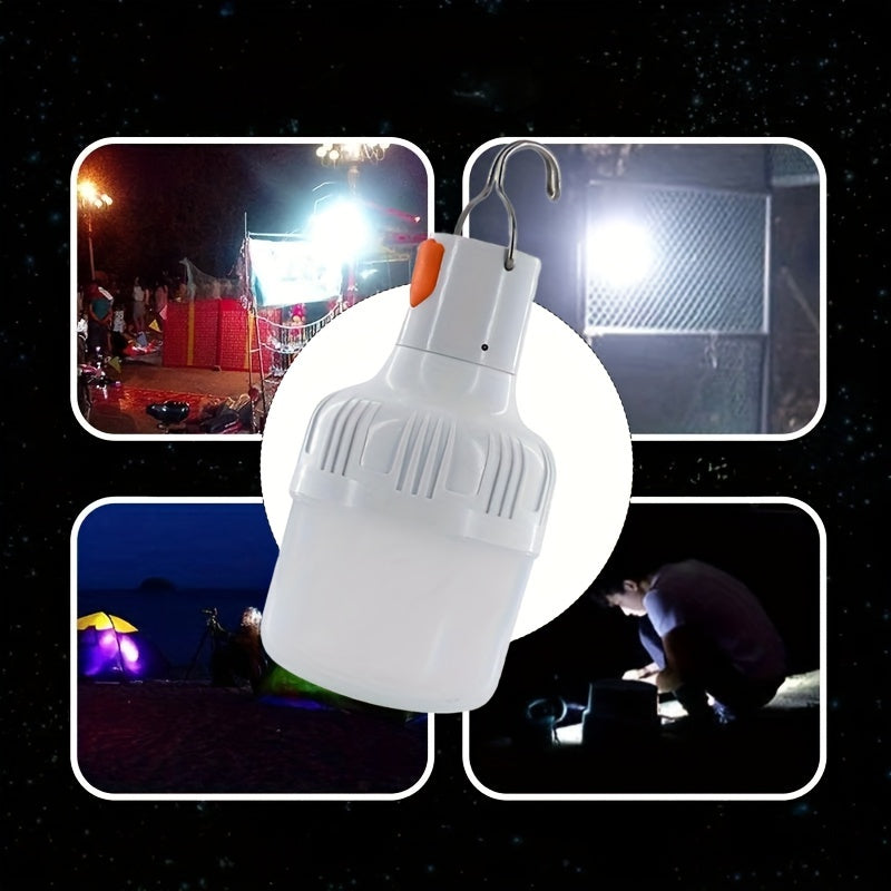 2PCS LED Emergency Lights: Portable Lanterns, USB Rechargeable, Ideal for Camping, BBQ, Fishing, Hiking, and Mountaineering