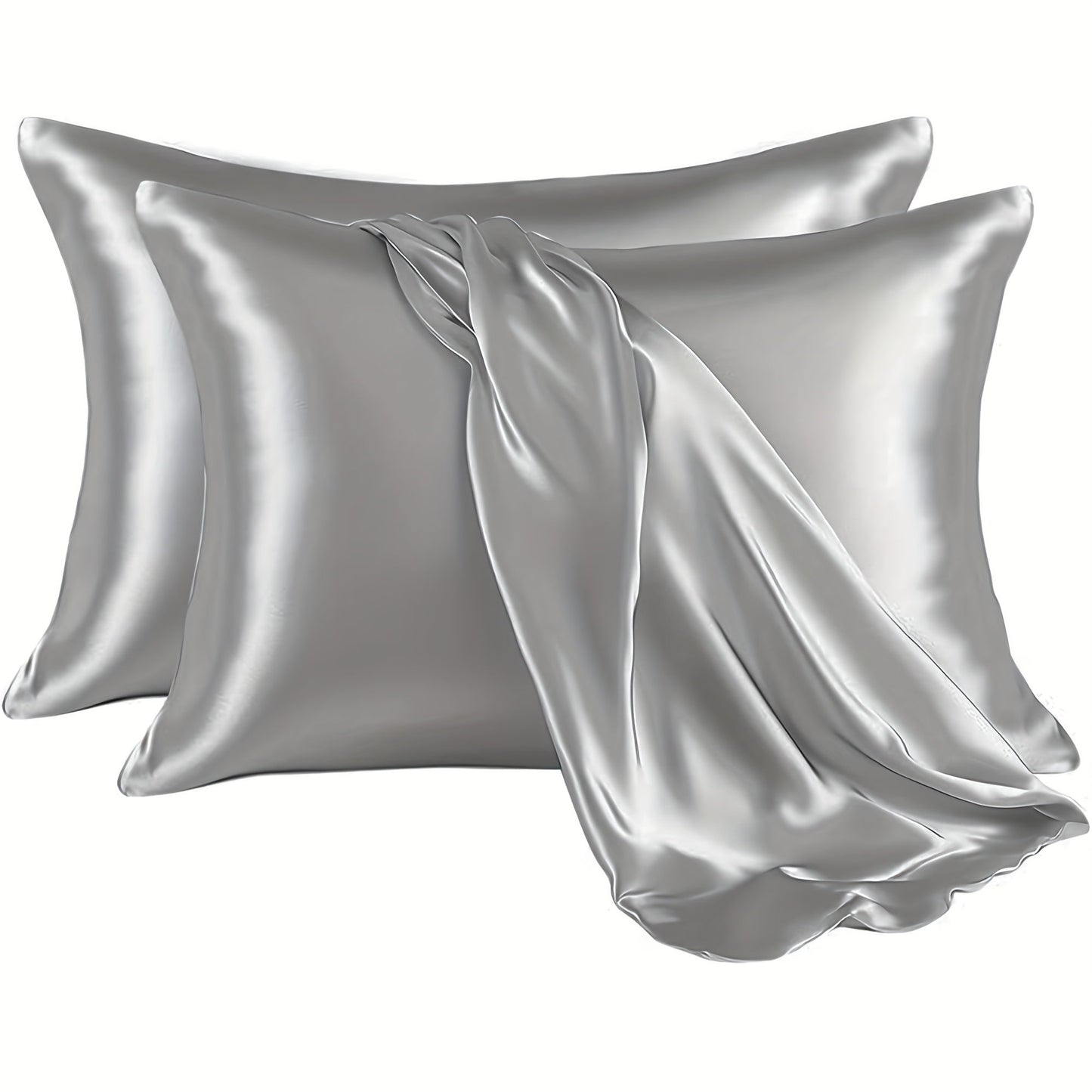 Set of 2 Satin Pillowcases for Luxurious Home Bedding