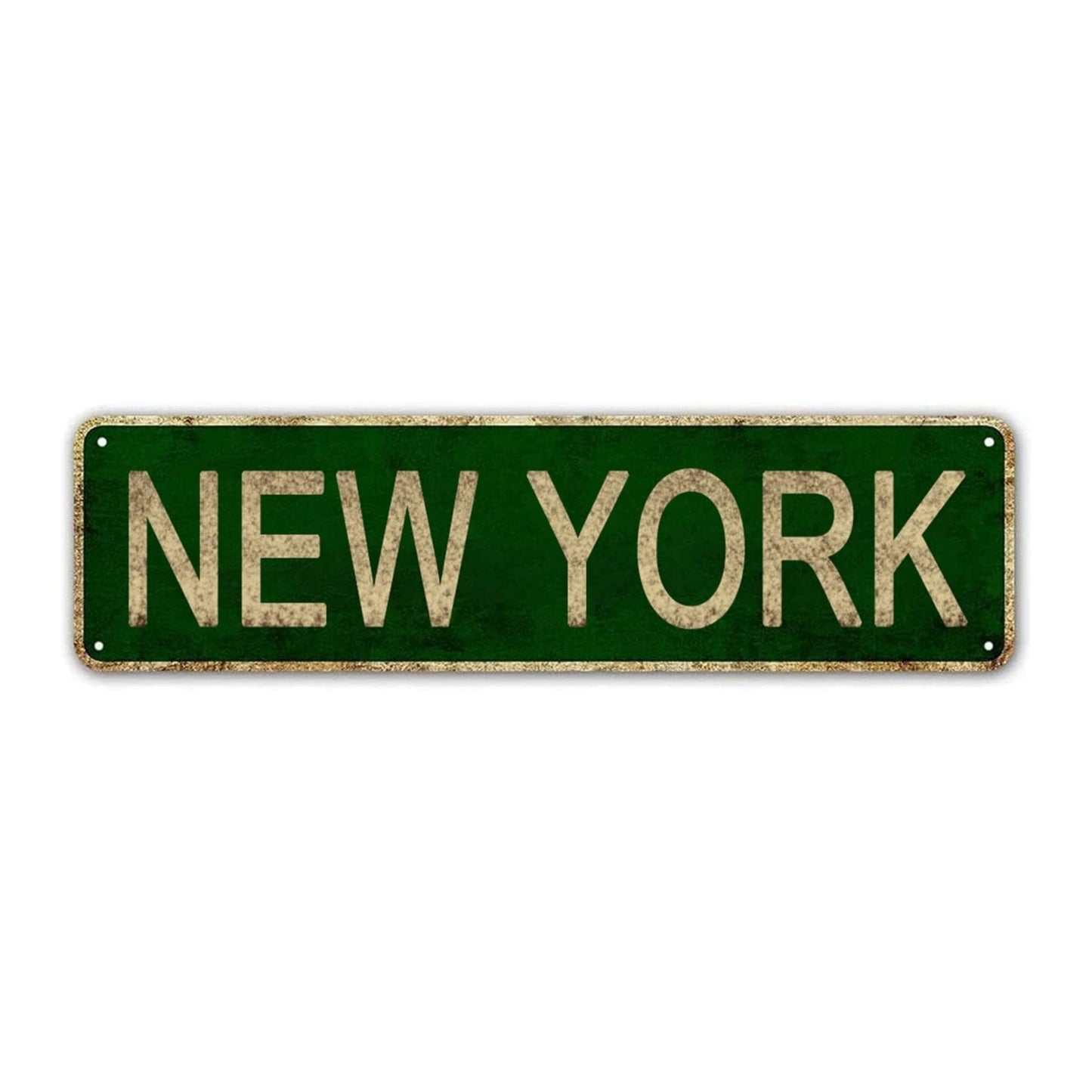 New York Metal Tin Sign - 1 piece, measuring 15.75"x3.94"/40x10cm. Perfect for adding a touch of novelty to your home, room, restaurant, bar, cafe, garage, or farmhouse decor.