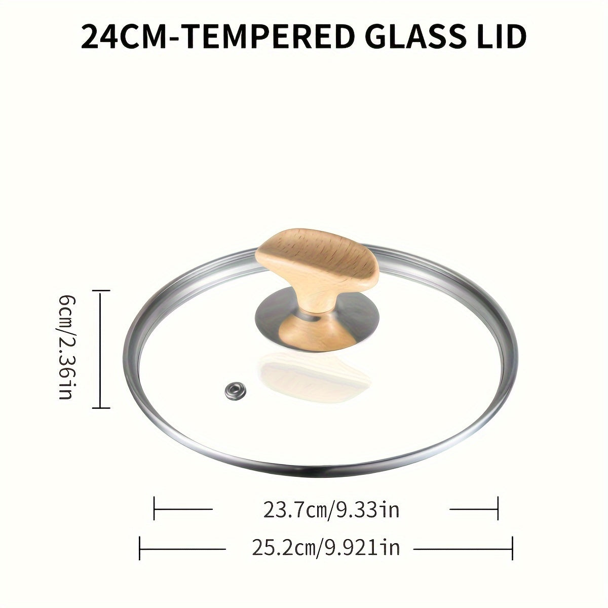 1 piece of Snow Pan Lid made of glass and stainless steel, suitable for covering soup pots and boiled pots. This household item is a tempered glass cover that is perfect for kitchen supplies and can be used as a cookware accessory.