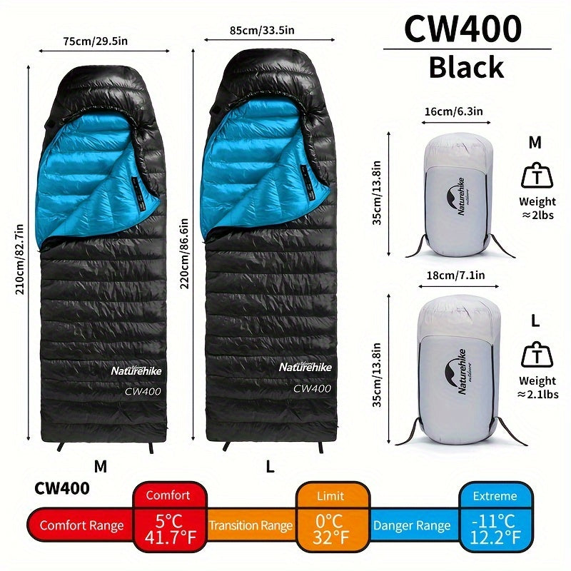 Naturehike Ultra-Light Goose Down Sleeping Bags provide ultimate comfort for winter camping.