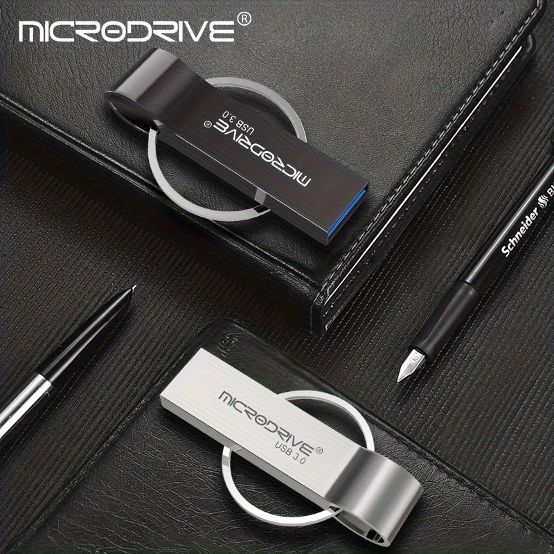 High Speed USB 3.0 Metal Pen Drive with Ring Clasp Pattern - Store your files securely!