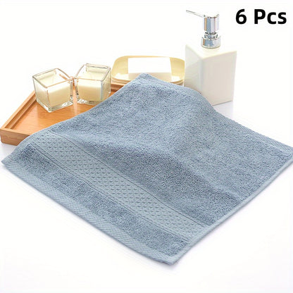 6-piece cotton towel set perfect for the home bathroom. Absorbent, quick-drying, super soft, and skin-friendly. Ideal bathroom supplies.